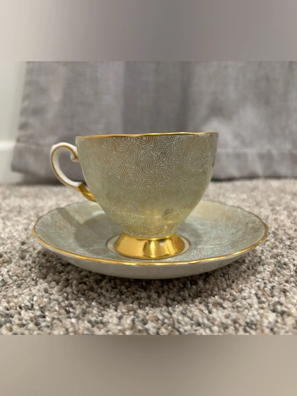 Vintage Tuscan Fine English Bone China Teacup & Saucer Set Made in England 50s